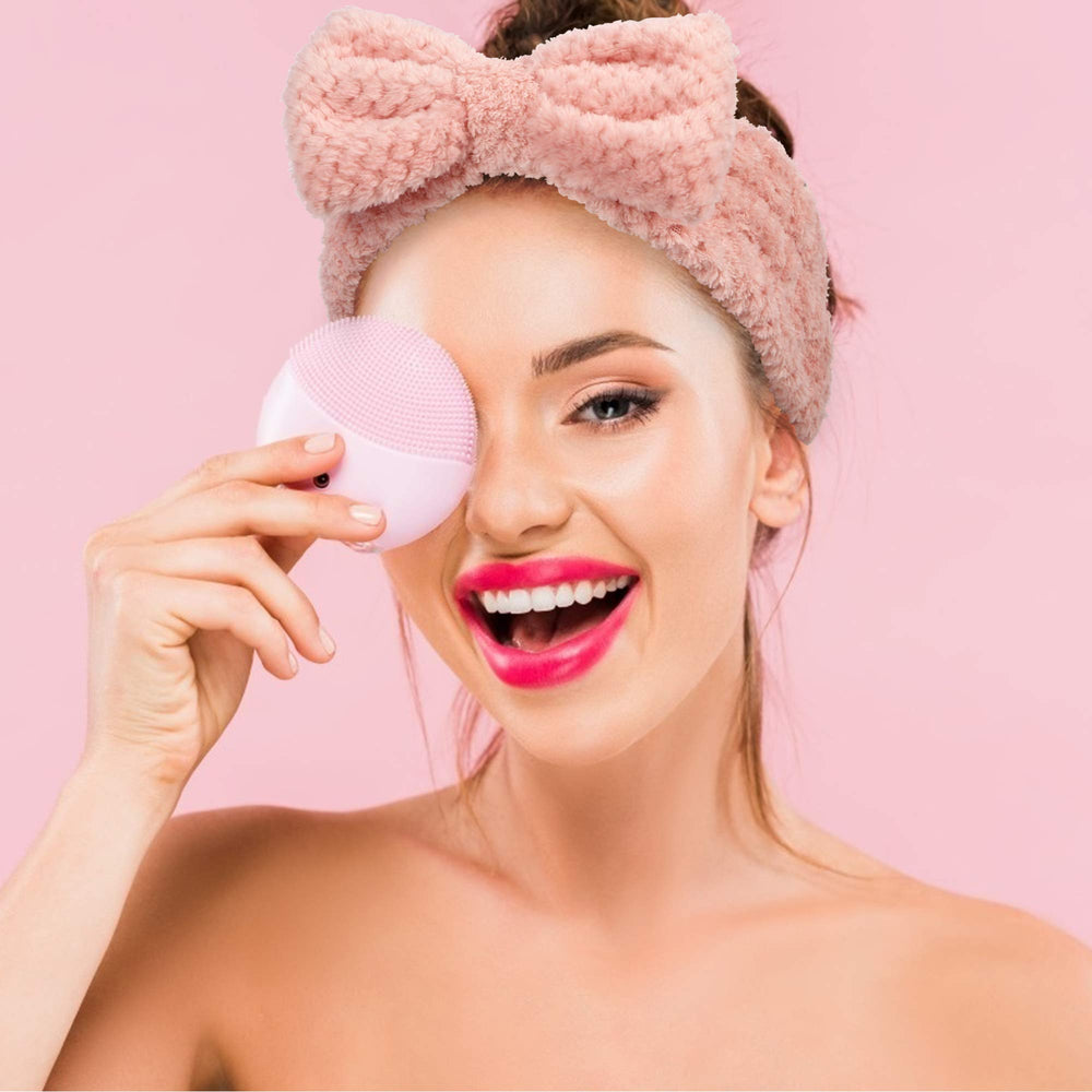 DOOBO spa headbands color options white gray pink displayed