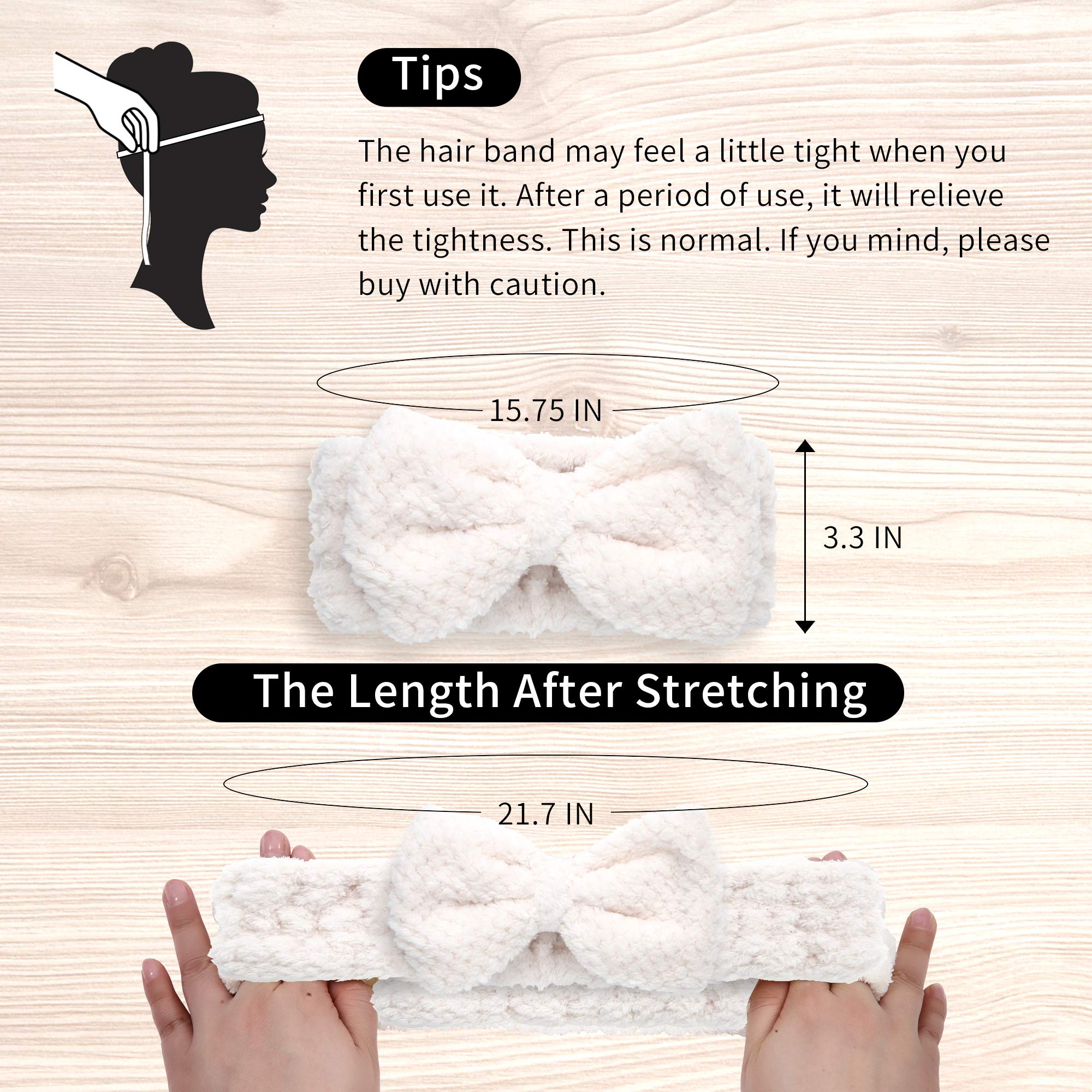 DOOBO spa headbands microfiber texture close-up showing soft feel