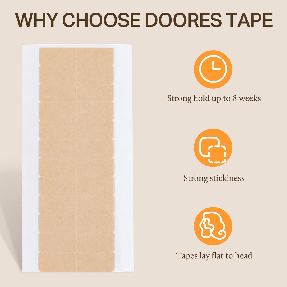 DOORES packaging showing 72 tabs for convenient home or salon use