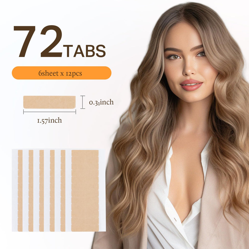 DOORES hair extension tape tab transparent adhesive emphasized for natural look