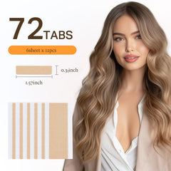 DOORES hair extension tape tab transparent adhesive emphasized for natural look