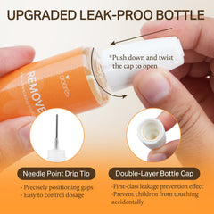 DOORES Tape-in Extension Remover drops on glove illustrate controlled application