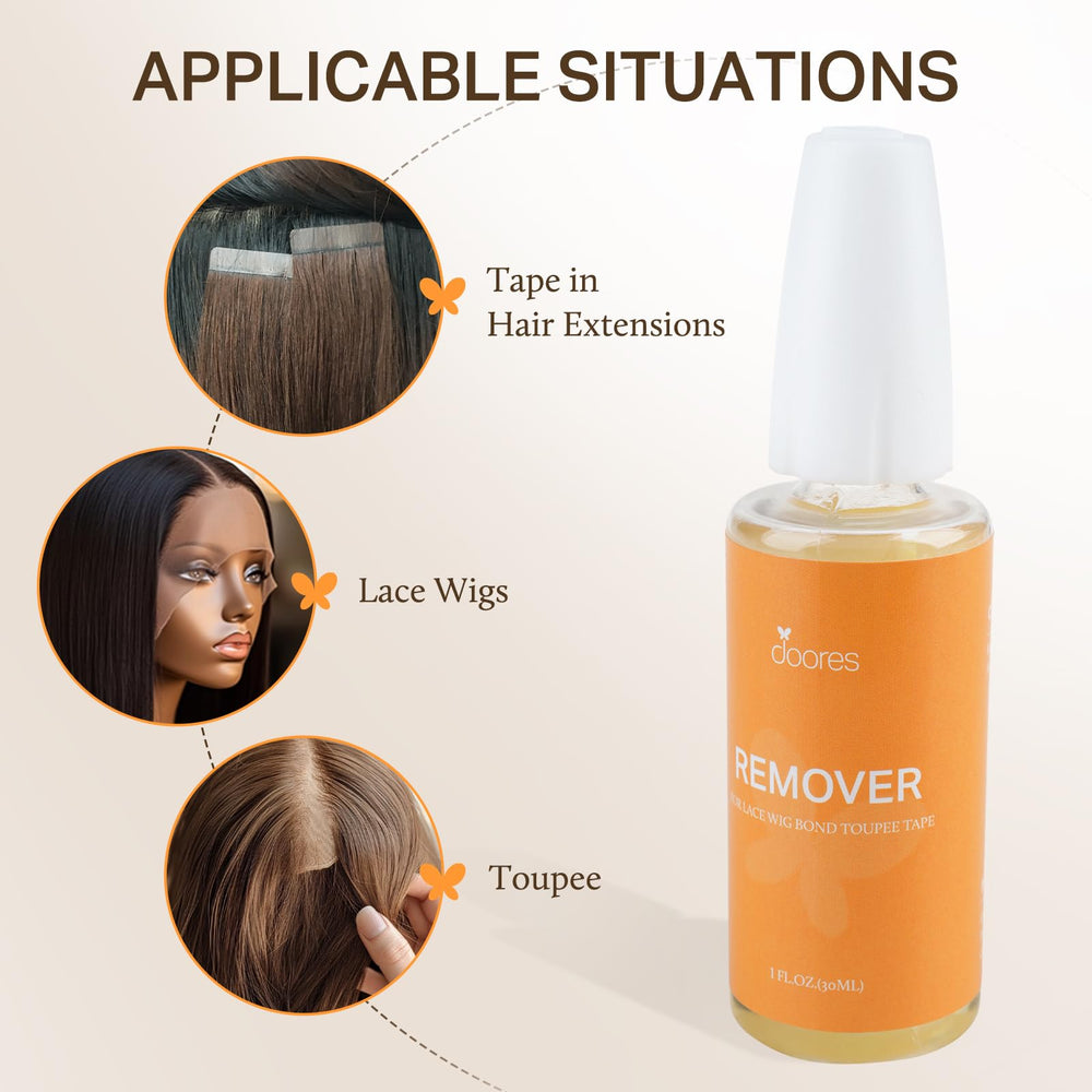 DOORES Tape-in Extension Remover leaves hair residue-free after use