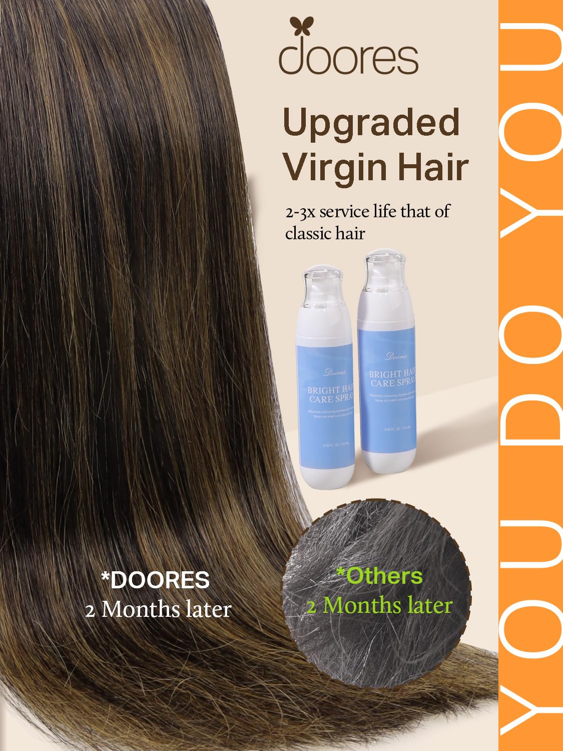 DOORES Tape-In Hair Extensions application demonstrates quick, discreet bonding for seamless blend.