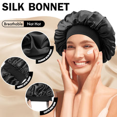 Doitory bonete satin-doble-capa ayuda a conservar aceites naturales sin manchar la funda.