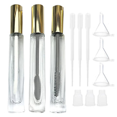 Dootdott empty mascara tubes in transparent glass for easy visibility of contents