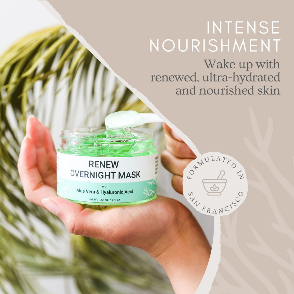 Doppeltree Aloe vera gel: hidratación suave para la piel antes de dormir.