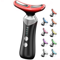 Dopsikn 9-in-1 red-light face neck massager shown from the front for at home facial care.