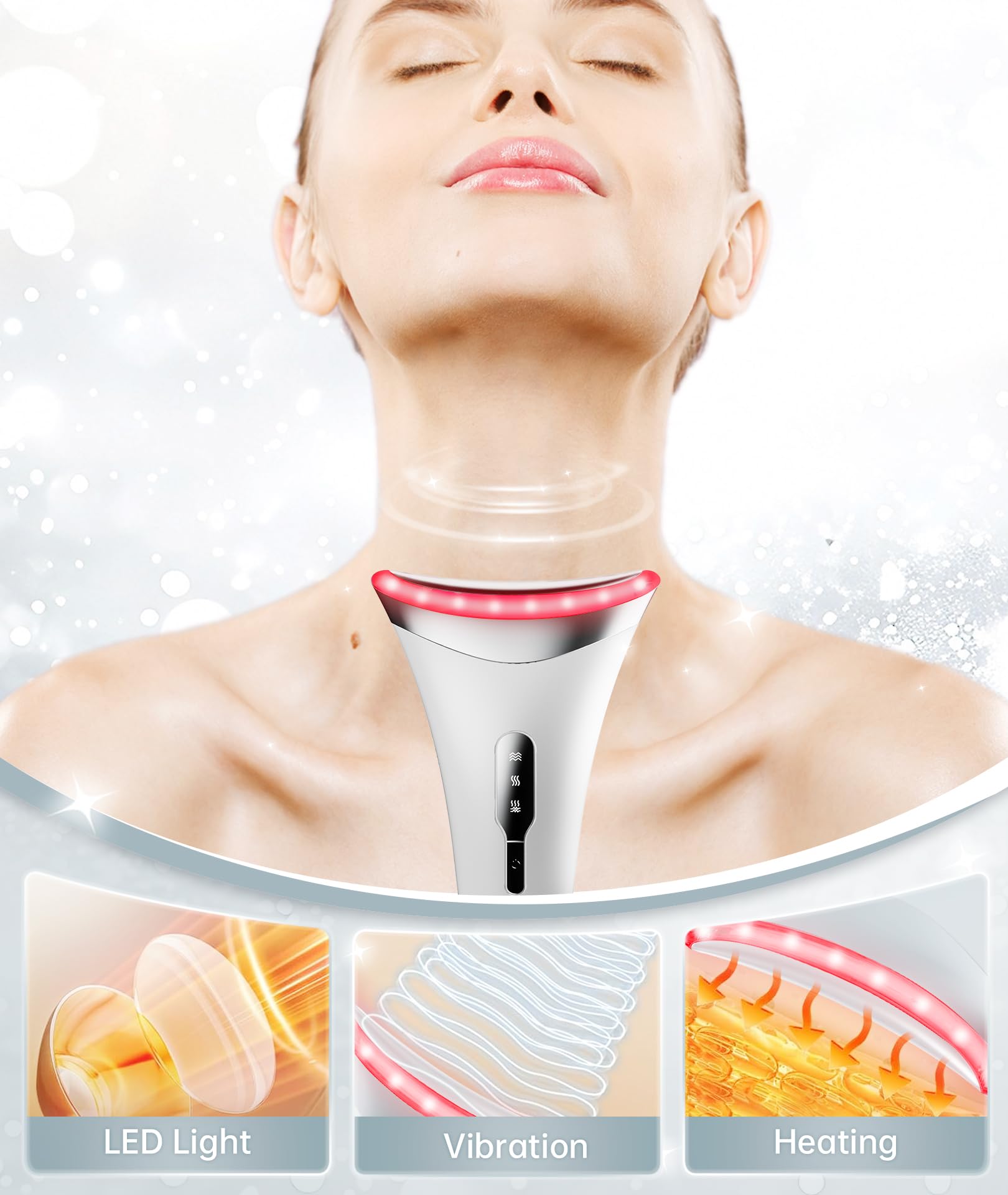 Dopsikn red light therapy on the face for a radiant look.