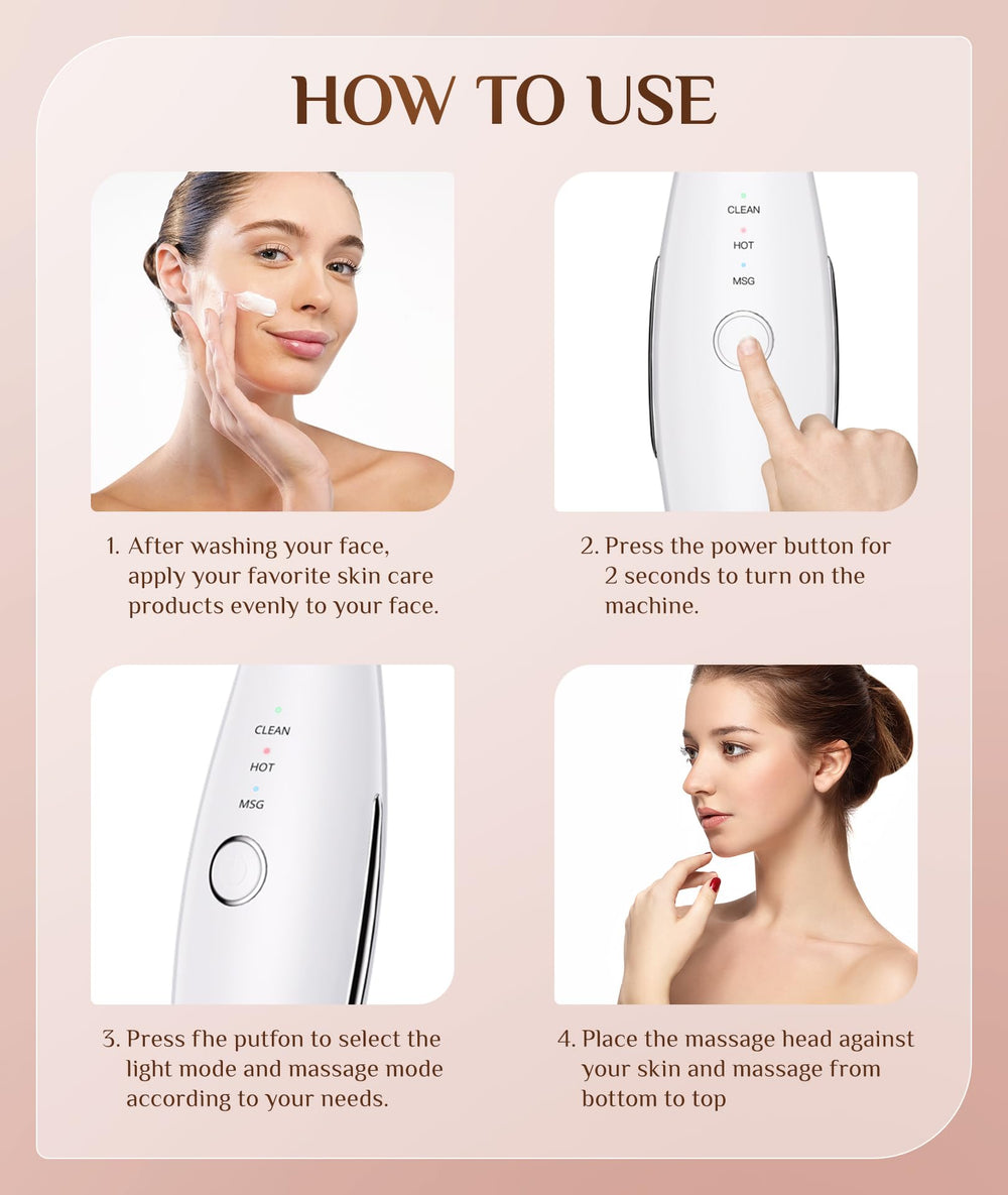 Dopsikn close-up of applying skincare product with device on skin