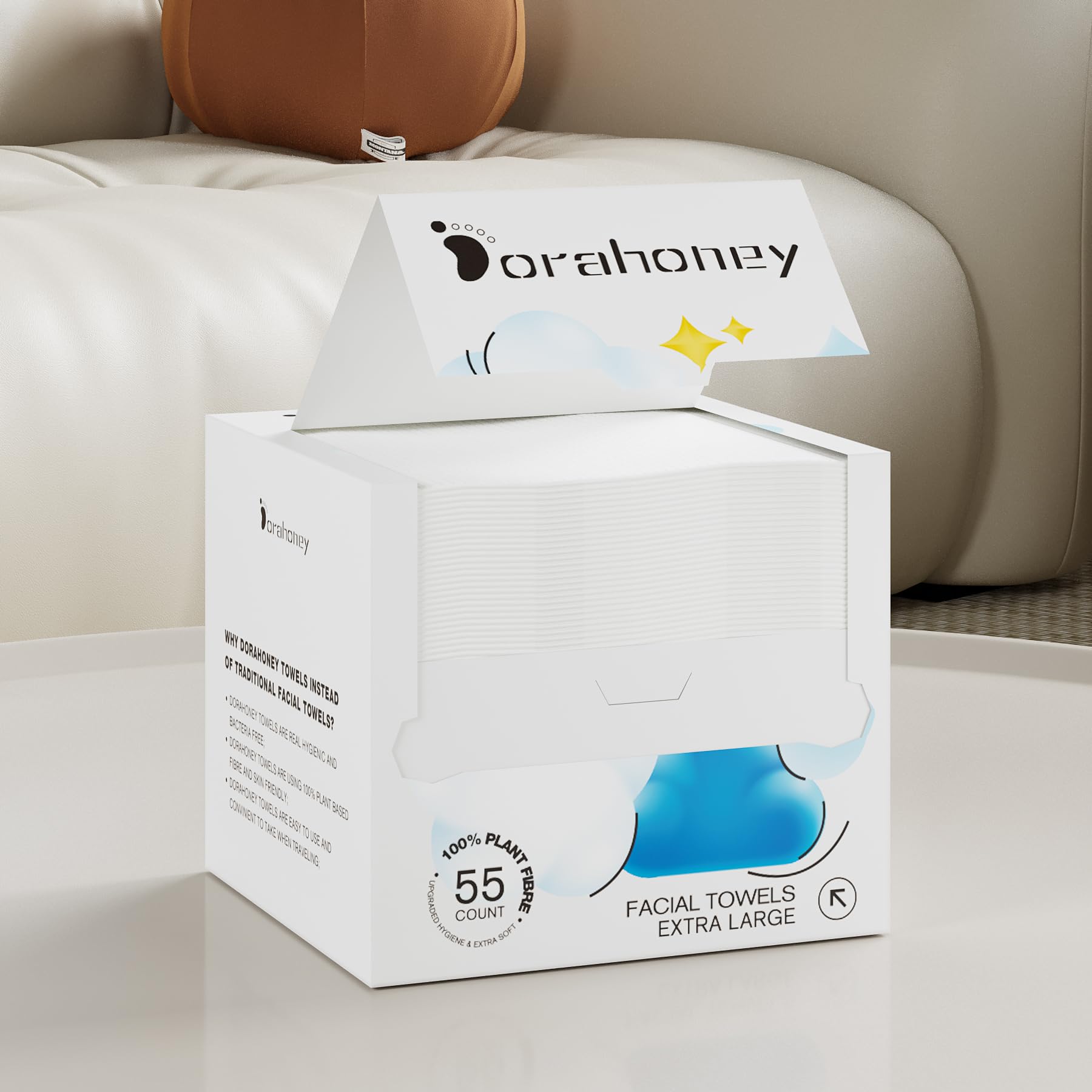 DORAHONEY: desmaquillantes desechables se usan secos o húmedos.