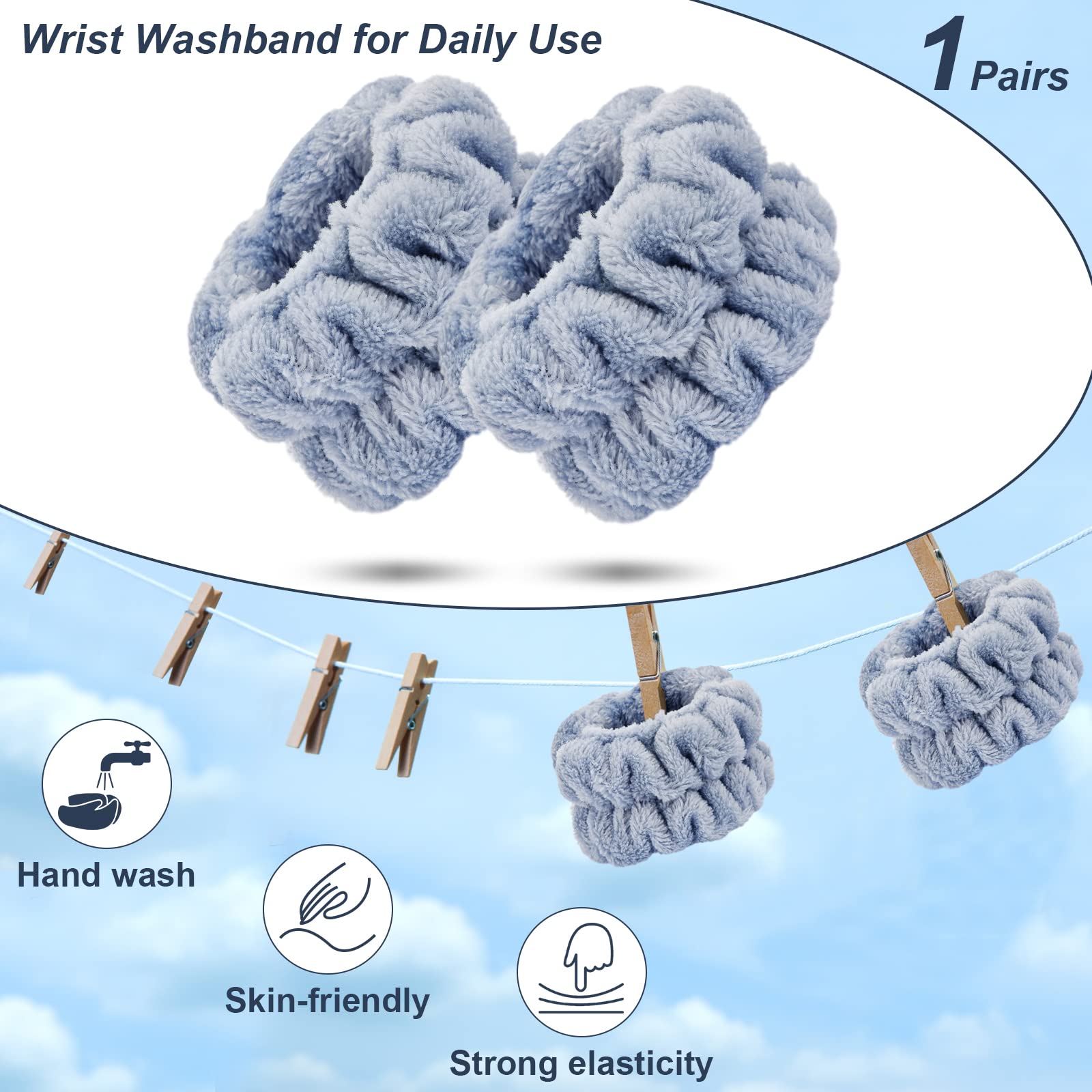 Dorbetar washing-face wristbands help prevent water splashes on clothes.