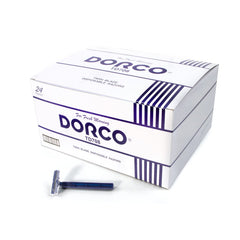 Dorco Fresh Twin Blade razors in box front showing bulk 240-count pack for easy replacements
