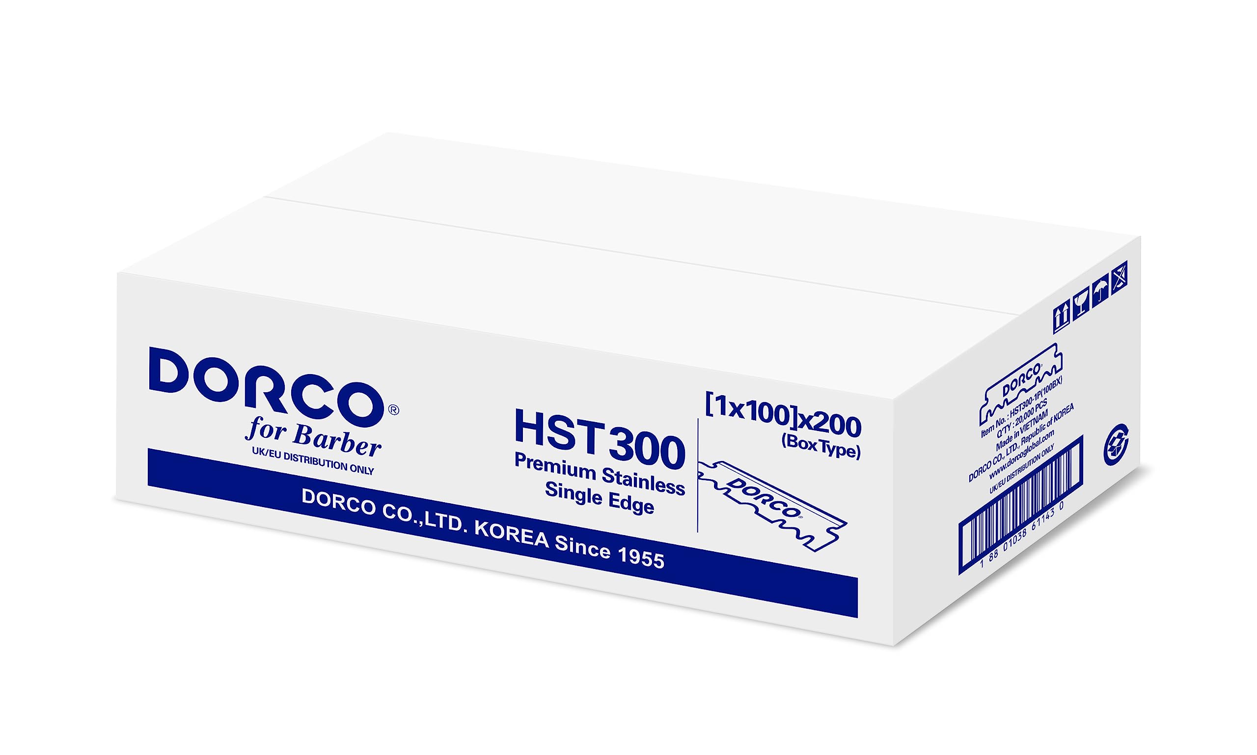Dorco HQ long-lasting blade edge close-up indicating durability.