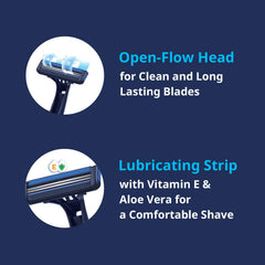 Dorco Pace 2 lubricating strip with vitamin E and aloe moisturizes skin during shaving