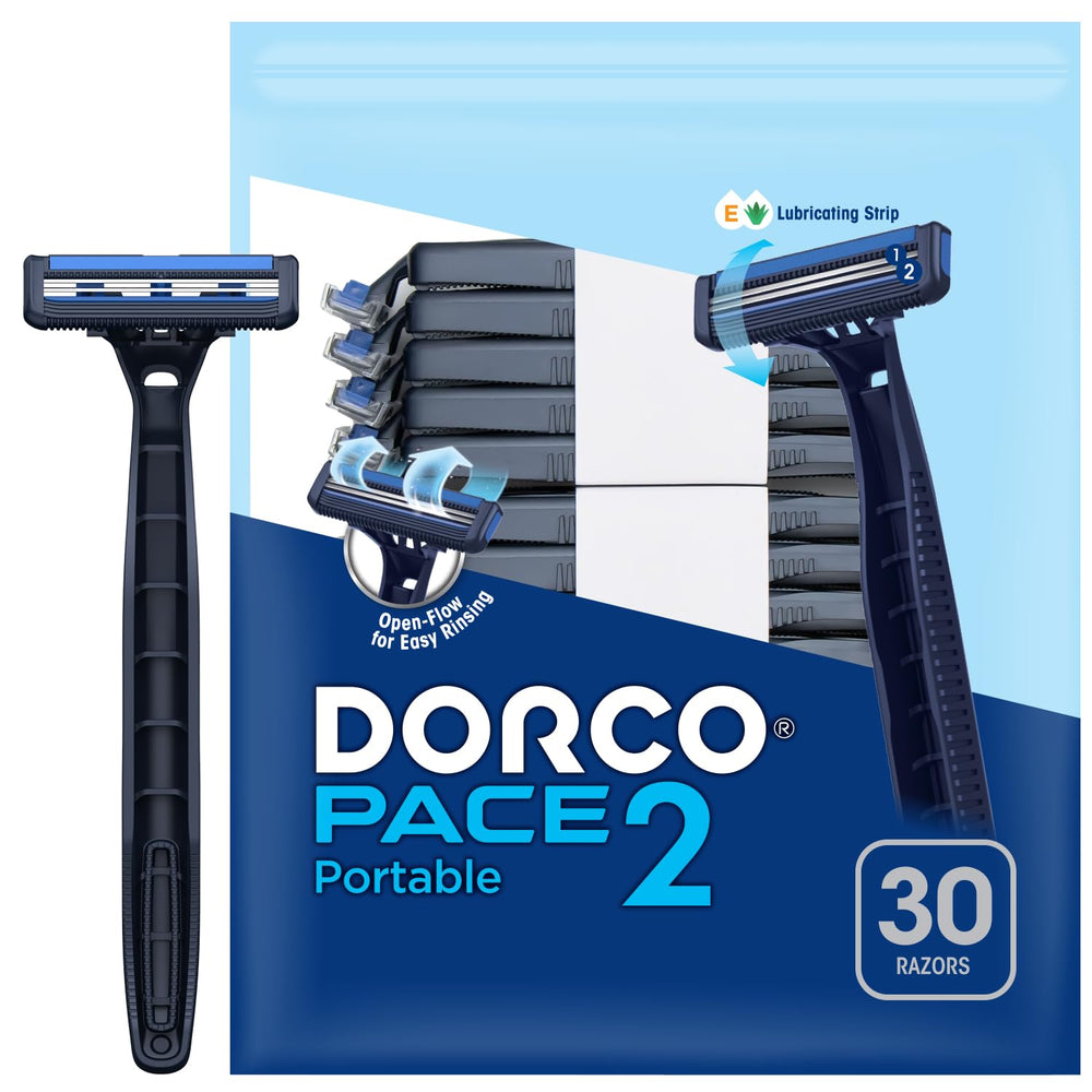 Dorco Pace 2 open-flow design enables quick rinsing between strokes for a smoother shave