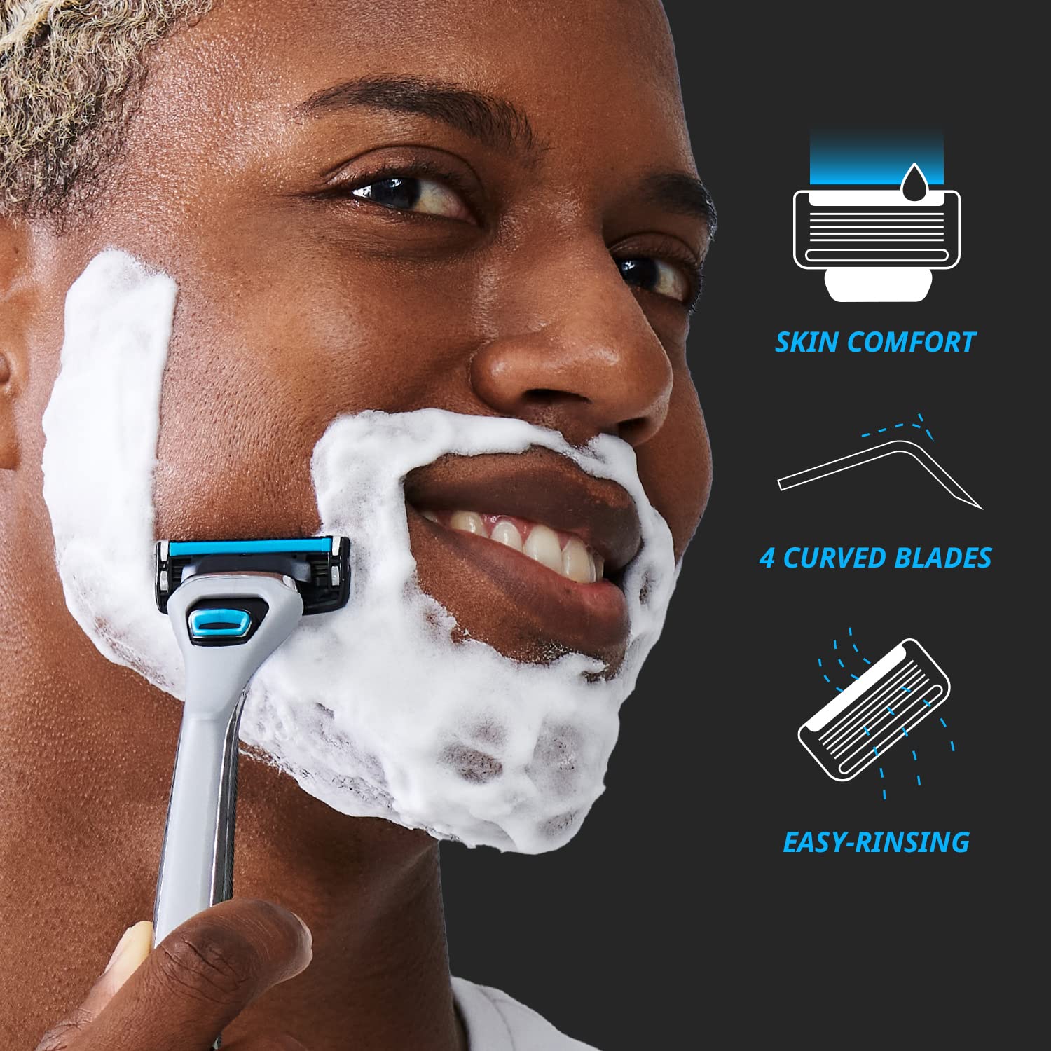 DORCO Pace 4 Pro interchangeable heads fit any handle.