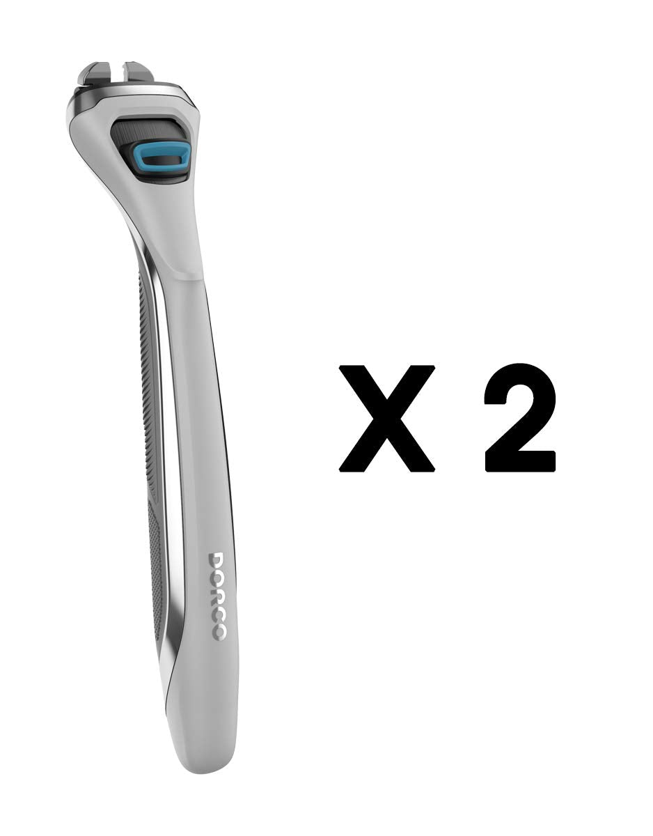 Dorco Pace 4 Pro pivoting head demonstrates flexible reach around contours