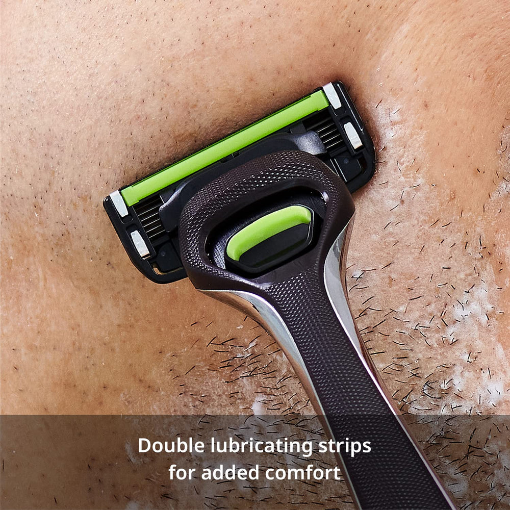 Dorco Pace 6 Pro precision trimmer on the back for edging.