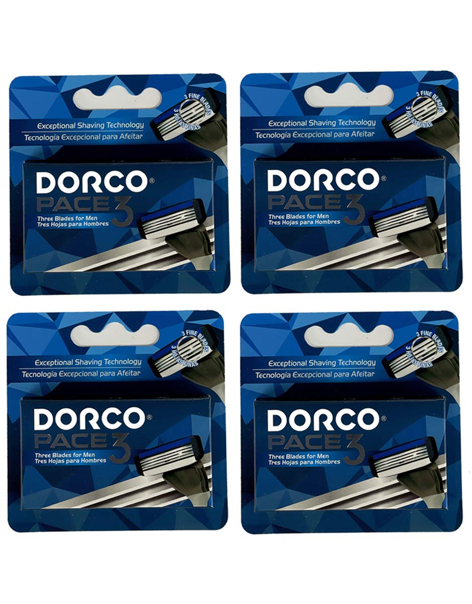 Dorco Pace 3 16-cartridges pack for a closer shave with three blades.