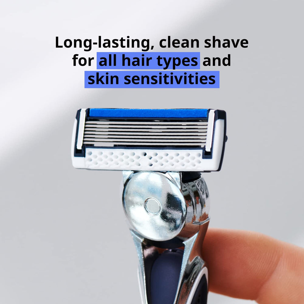 Dorco Pace 7 curved slender blades close-up showing contour flex