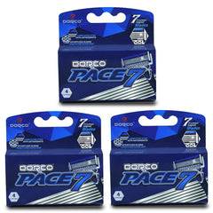 Dorco Pace 7 seven-blade razor open design for easy rinsing and maintenance