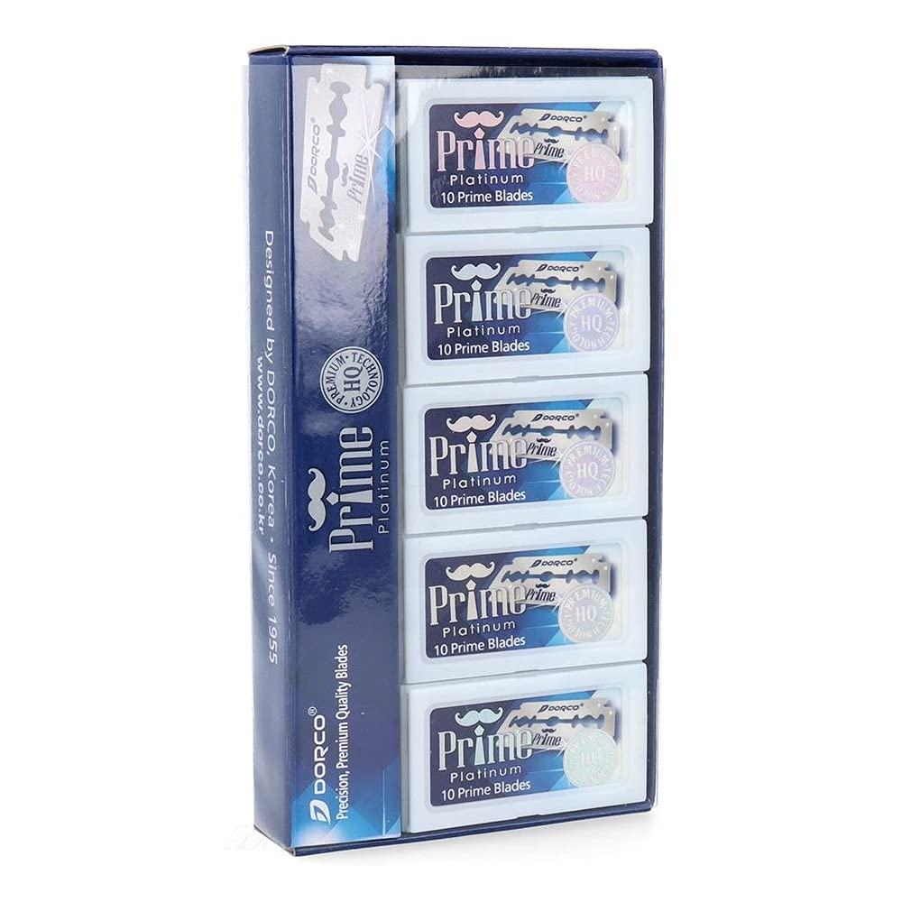 Dorco Prime 100-count pack front view for long-lasting home grooming sessions