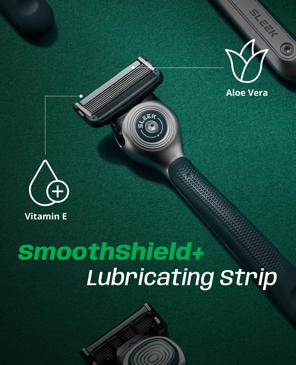 DORCO SLEEK SmoothShield Plus lubrication with vitamin E and aloe