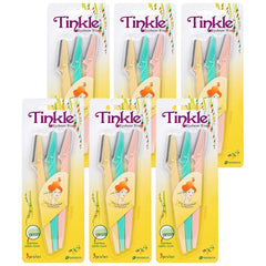 DORCO Tinkle dermaplaning tool 6-pack razor set shown for convenient grooming.