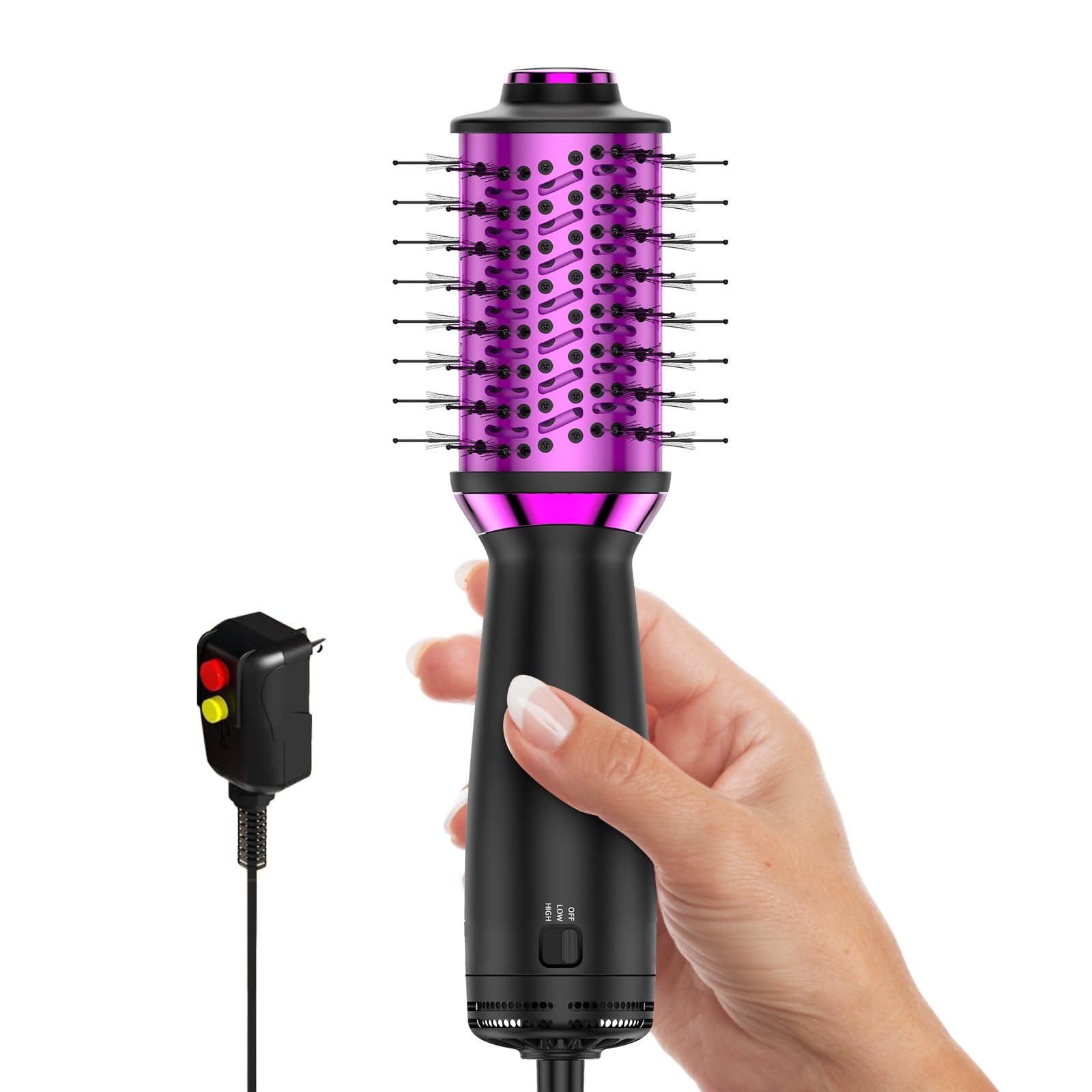 DORISILK travel dual-voltage dryer brush with oval barrel for quick styling on the go