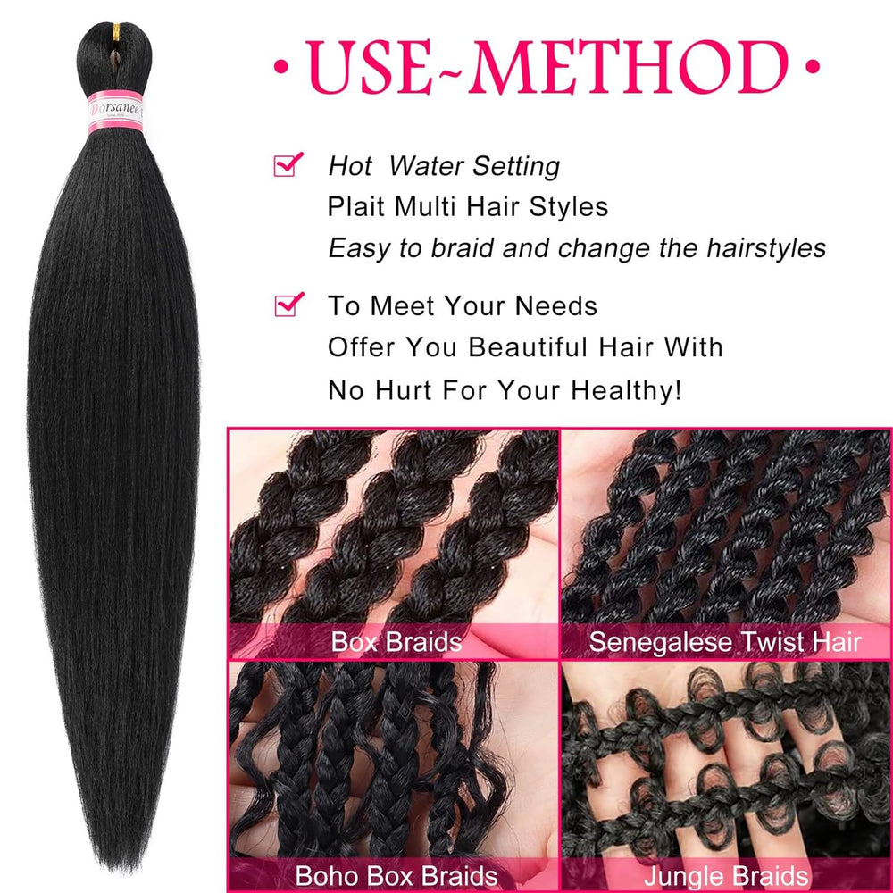 Dorsanee lightweight braiding hair for comfortable all day wear