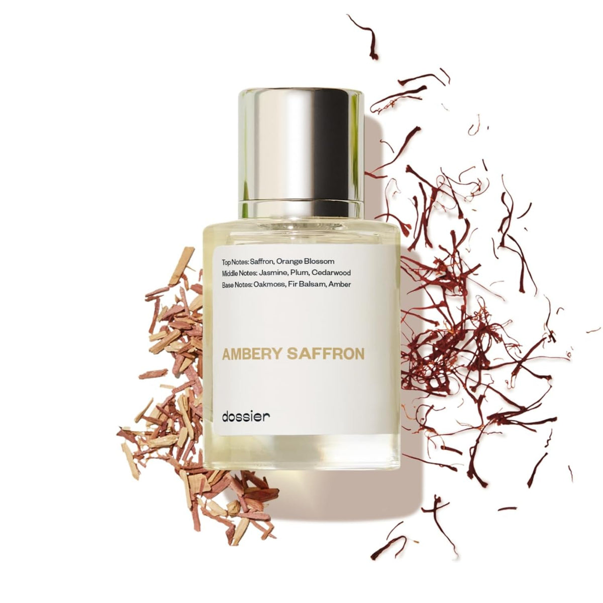 Dossier Ambery Saffron top-note pour with saffron and orange blossom highlight
