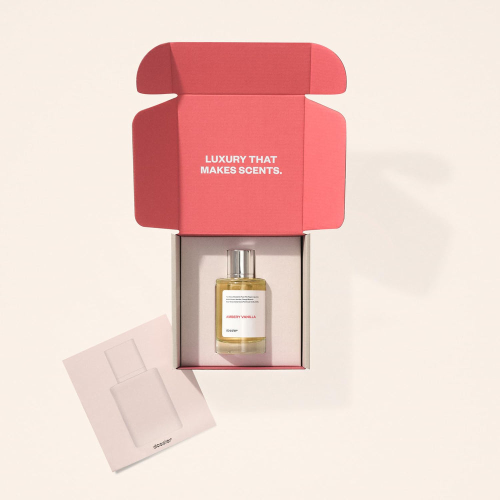 Dossier Ambery Vanilla cedarwood note hinting at a warm base