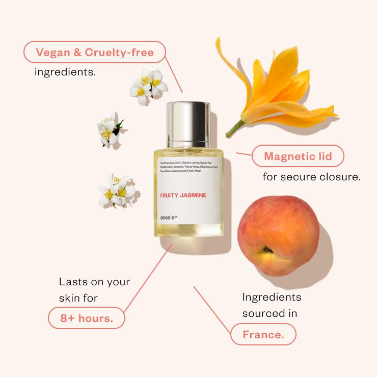 Dossier Fruity Jasmine cap close-up highlights premium, elegant design.