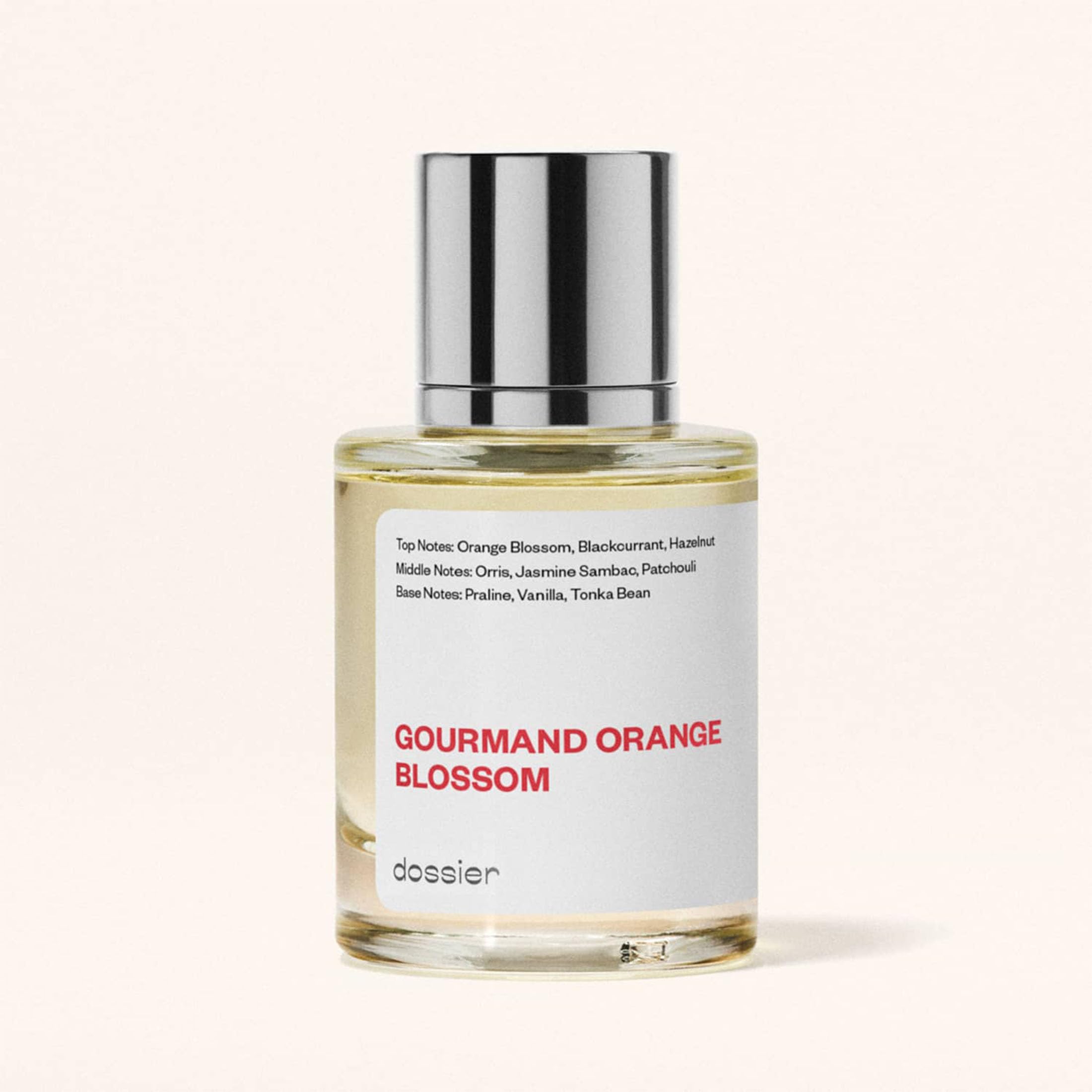 Dossier Gourmand Orange Blossom flacon detail exudes premium elegance.