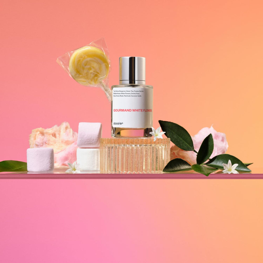 Dossier Gourmand White Flowers packaging presents premium gifting vibe.
