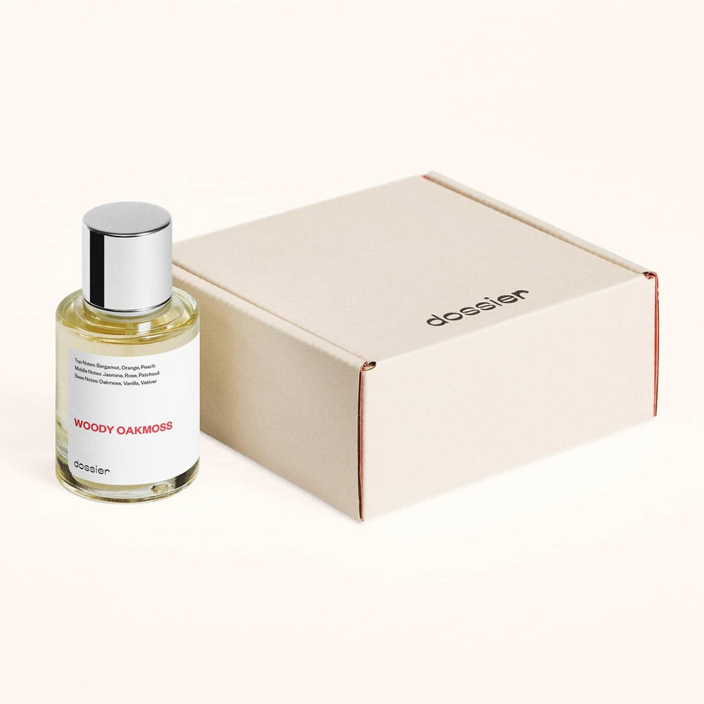 Dossier Woody Oakmoss ingredients list highlights vegan and paraben free formula