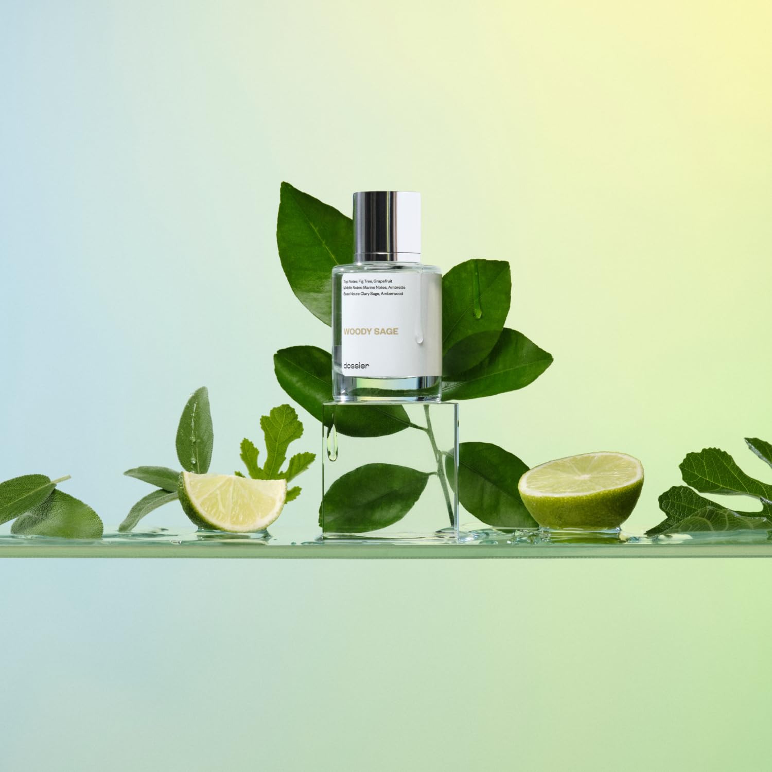 Dossier Woody Sage bottle pump in action for easy daily application.