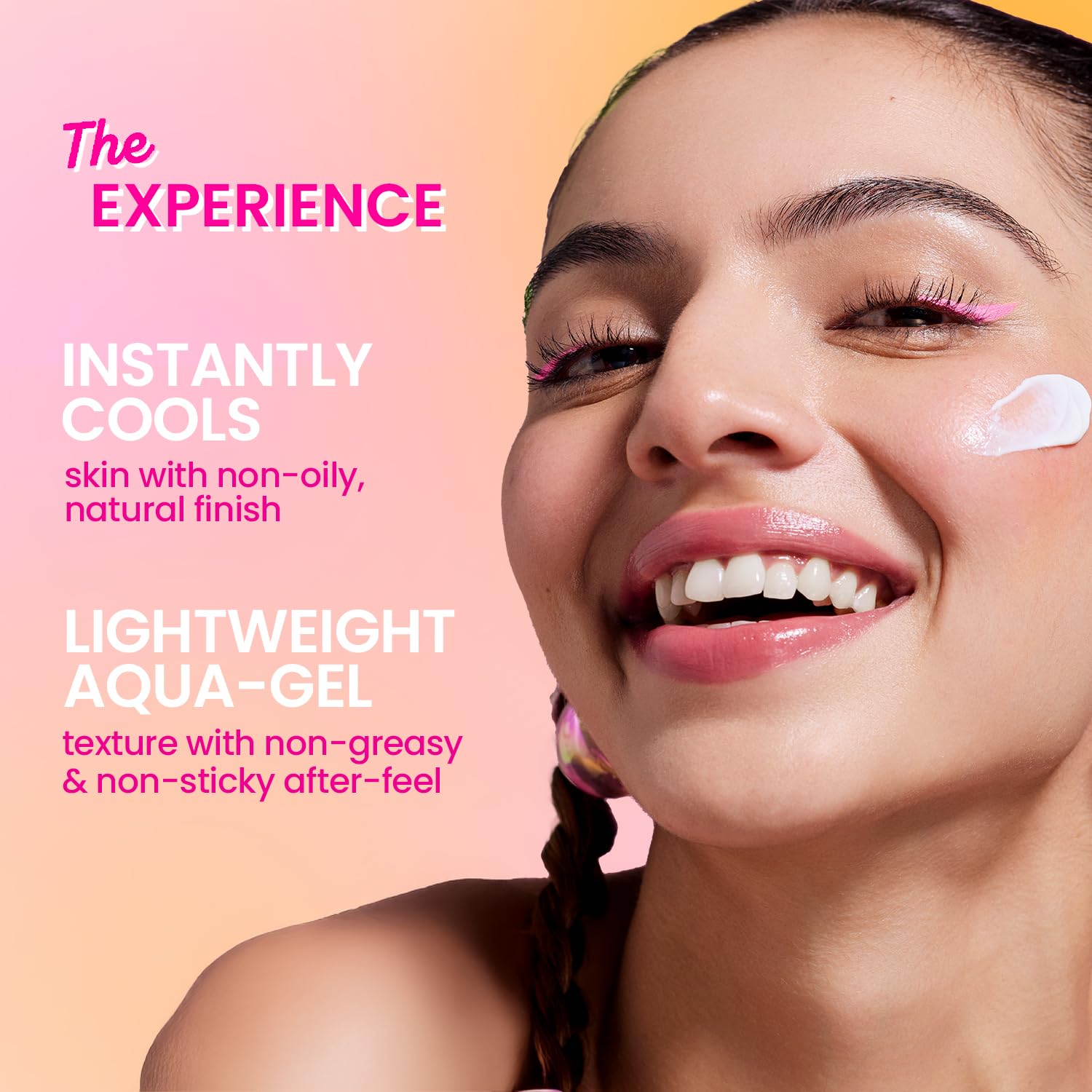 Dot & Key Watermelon Sunscreen application on the face for daily protection
