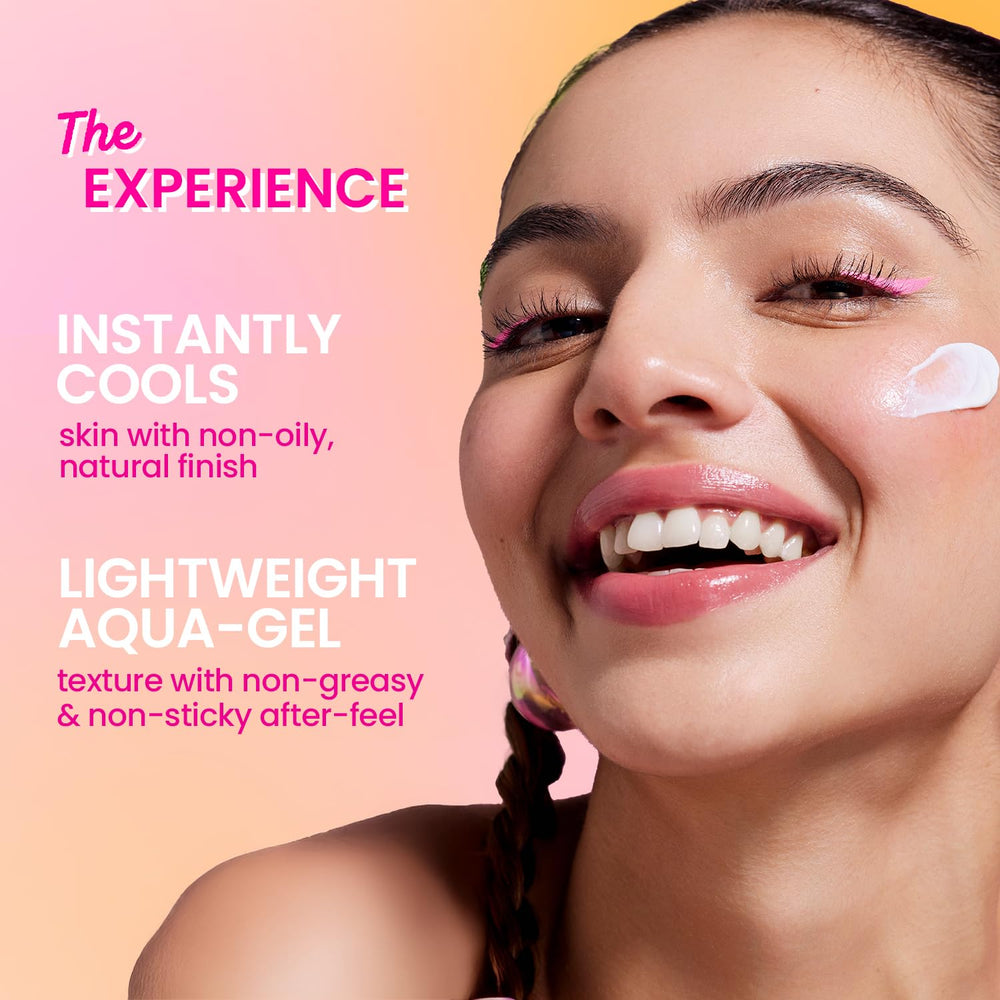 Dot & Key Watermelon Sunscreen application on the face for daily protection