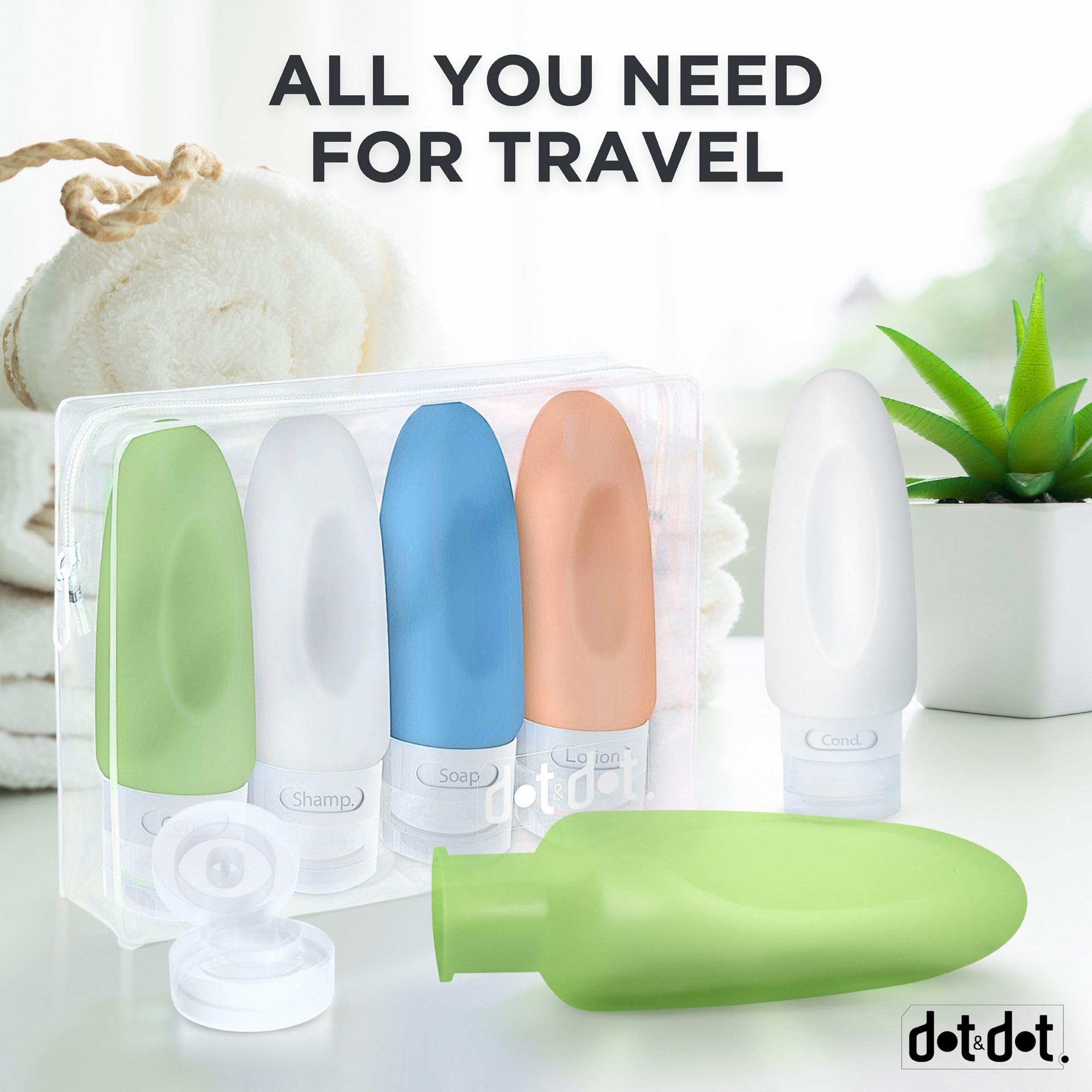 Dot&Dot travel bottle gift set ideal for travelers.
