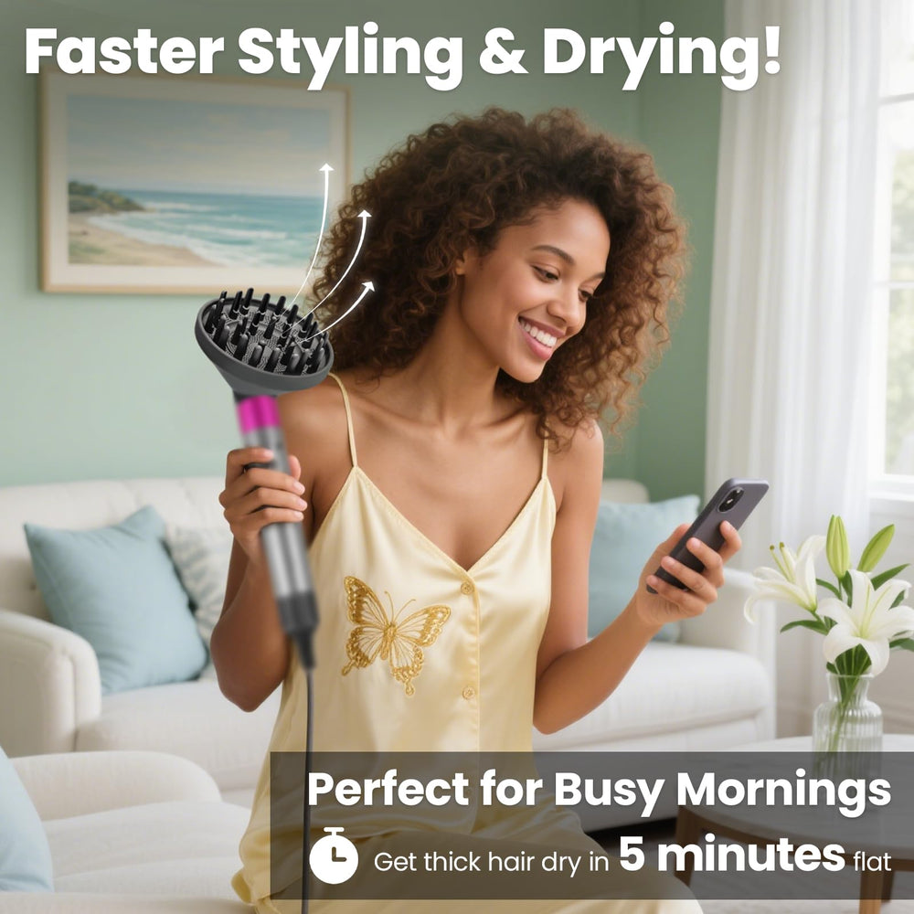 Built from heat‑resistant nylon, Dotspun diffuser protects hair during styling