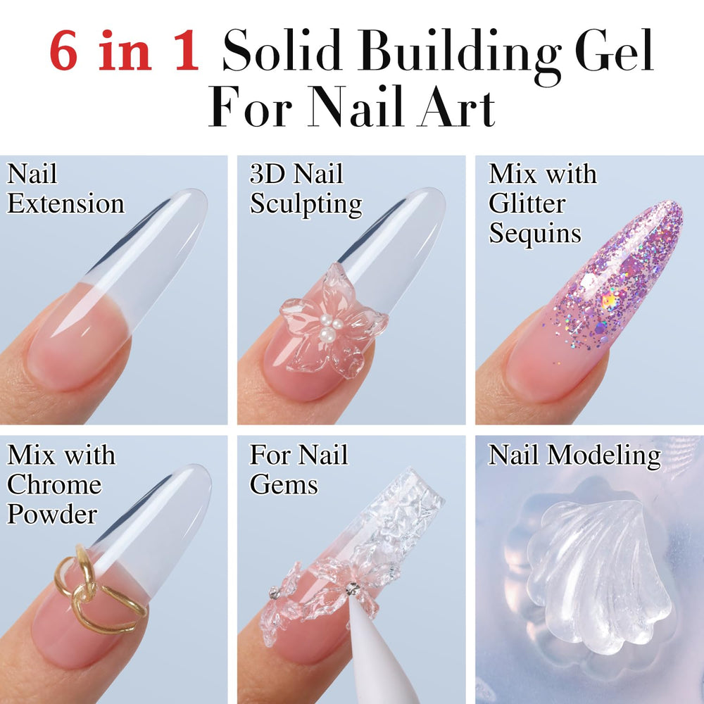 Double Rhythm 3D Nail Gel Application Setup ready for UV LED curing