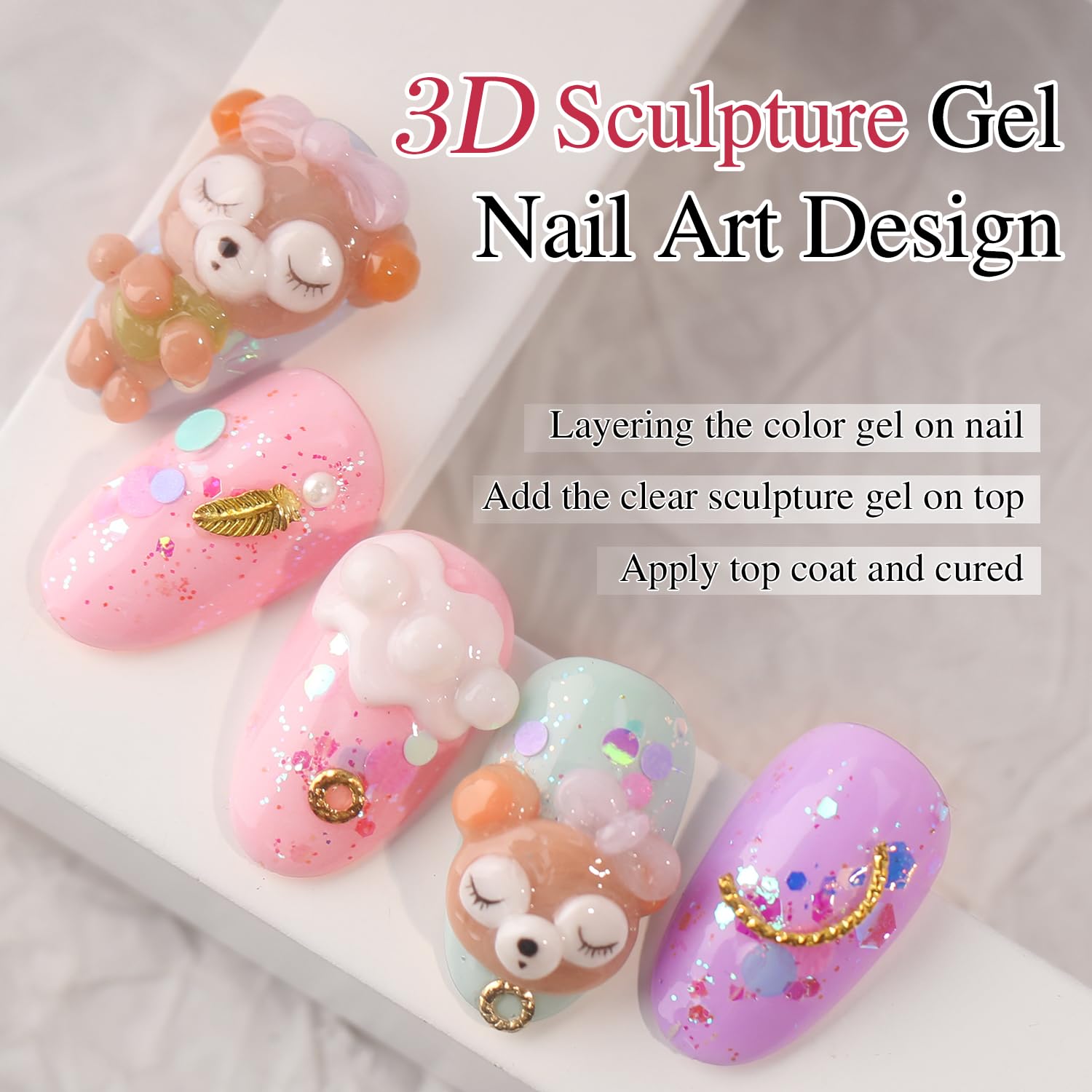 Double Rhythm 3D Nail Gel Low Odor toxin-free formula for nail art