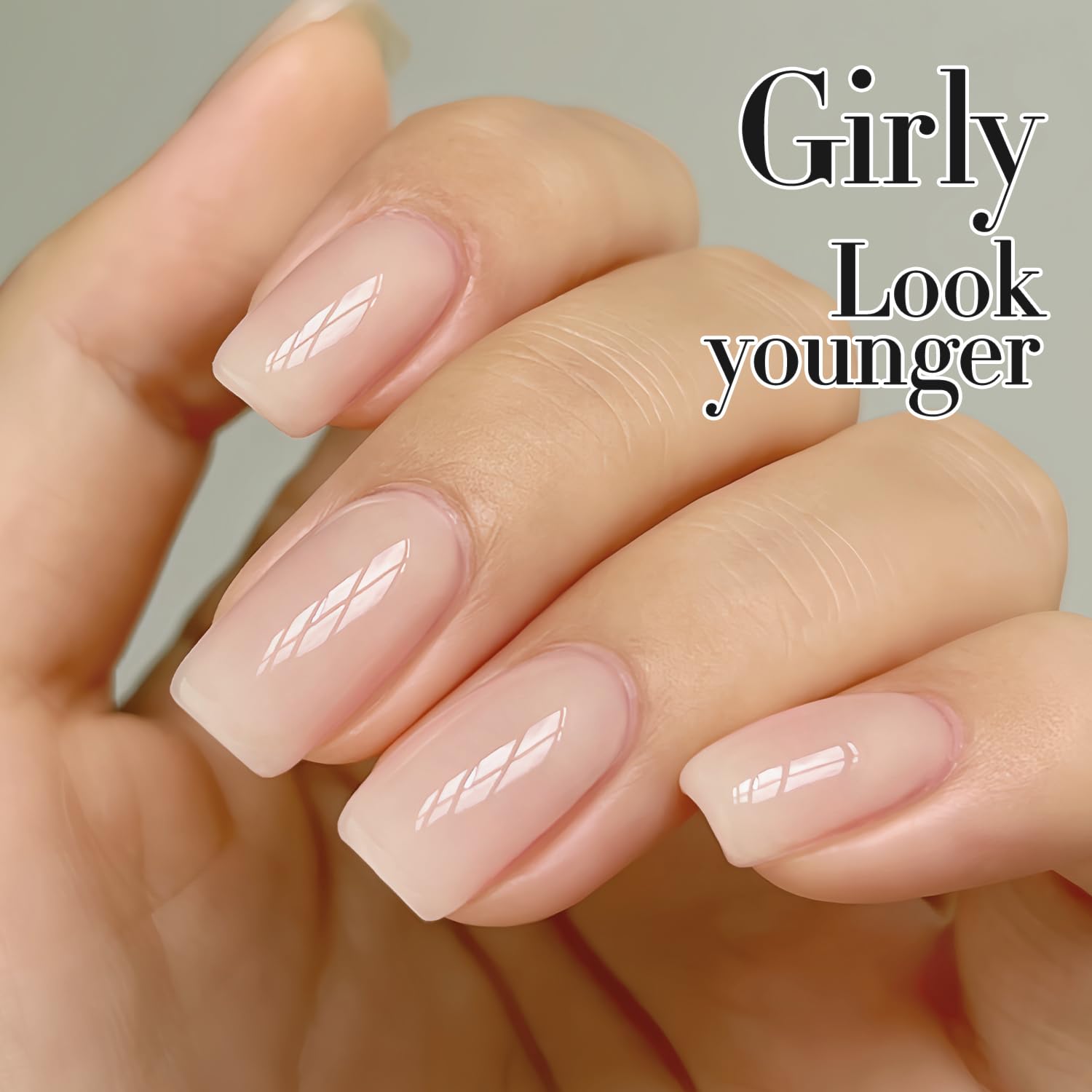 Double Rhythm A1511 pastel neutral swatch demonstrating versatile sheer layer for nail art.