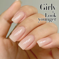 Double Rhythm A1511 pastel neutral swatch demonstrating versatile sheer layer for nail art.