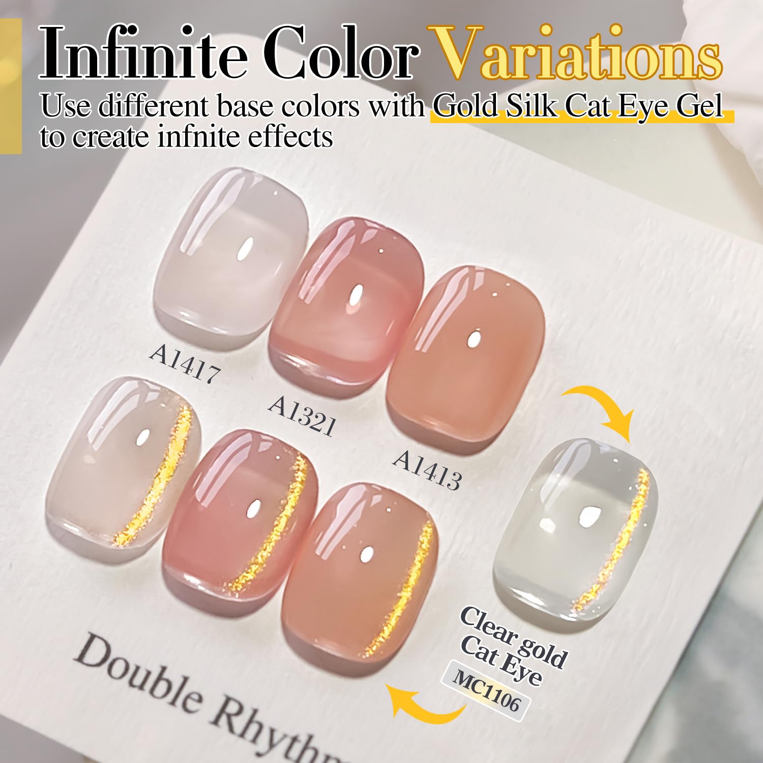 Arte de uñas en casa con Double Rhythm, ideas de diseño accesibles.