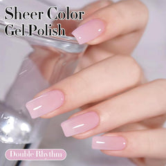 At-home nail art setup with Double Rhythm jelly polish