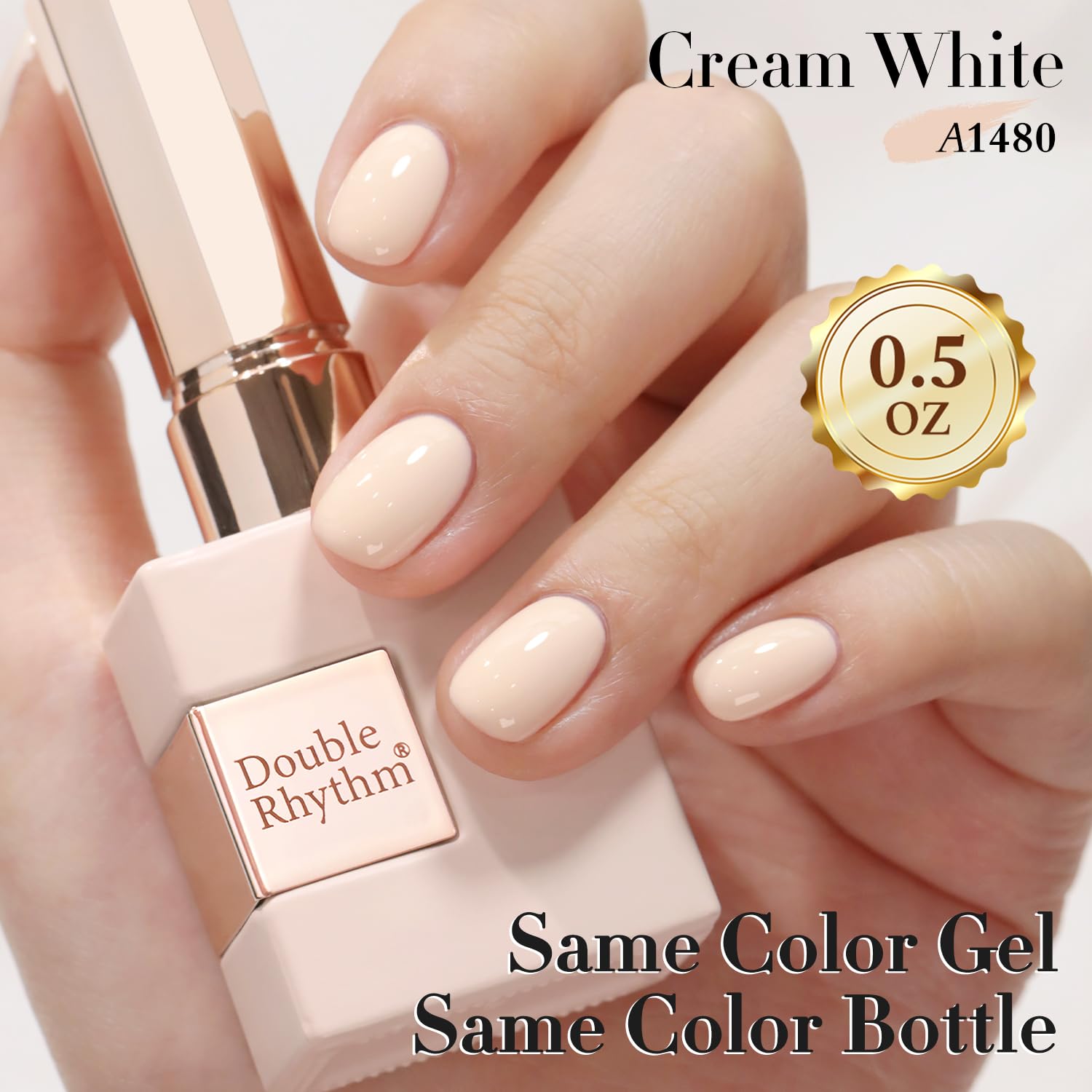 Base coat application with Double Rhythm gel polish
