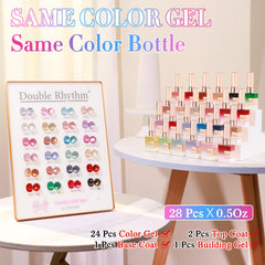 Double Rhythm base gel 15ml for smooth foundation and even cures.